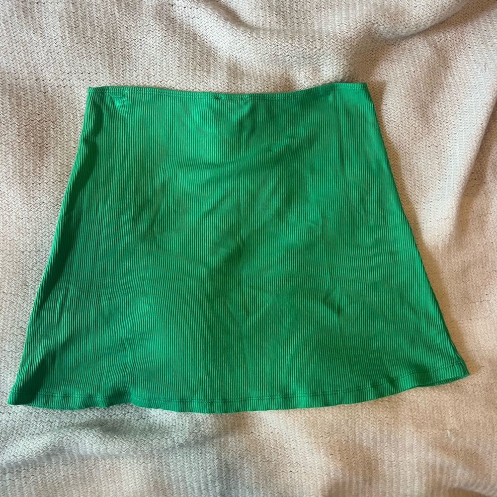 Princess Polly green slip on skirt